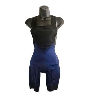 Velocio One Bib Short Womens' Size S Padded Seat Back Zip $209 Navy